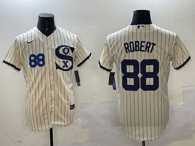 Men Chicago White Sox #88 Robert Cream Stripe Dream Edition Game 2025 Nike MLB Jersey style 3->chicago white sox->MLB Jersey